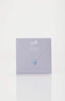 J.Jill ~ NEW Sterling Silver March Birthstone Pendant ~ NWT (2V7) - Image 1 of 4