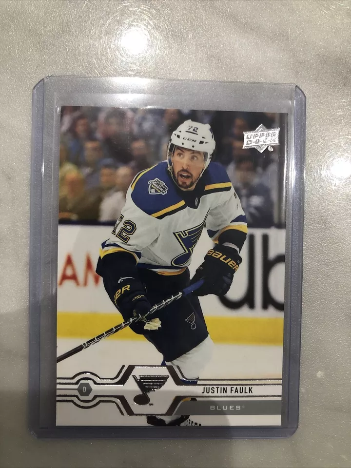 2019-20 SP Authentic Justin Faulk Upper Deck Update Base #505 ST. LOUIS BLUES - Image 1 of 2