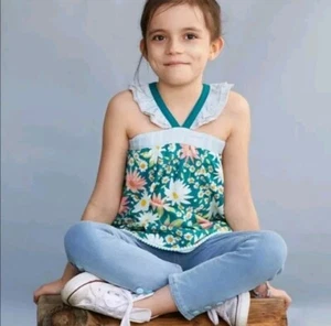Girls Matilda Jane Dream chasers Happy Florals Tunic Size 6 Tank Top Shirt - Picture 1 of 6