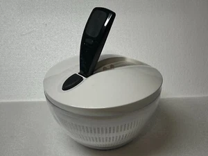 Kitchenaid Salad & Fruit Spinner Black White Clear Top with Bowl Basket Hand - Picture 1 of 14
