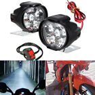 2Pcs Motorbike LED Light Spotlight Headlight 10W 6000K Fog Spot Lamp Strobe Lamp