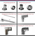 Edelstahl Rohrverbinder  Glasplattentr�ger  Steckfitting  Hustenschutz Spuckschutz