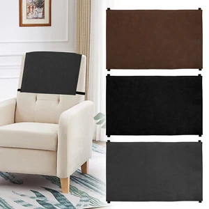 Sofa Cover Recliner Chair Headrest Faux Leather Covers with Elastic Straps`⇕ - Picture 1 of 24