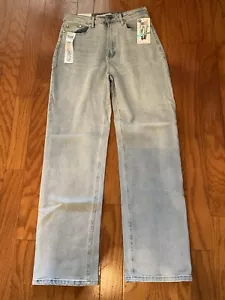 TINSELTOWN, Größe 11 (30” Taille), Relaxed•Hi-Rise•Baggy•Straight•Blaue Jeans. NEU - Bild 1 von 12