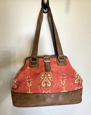 SIMPLY NOELLE Bohemio Borgoña Tapiz Cartera Bolso de Hombro Cartera Foto 1 de 4