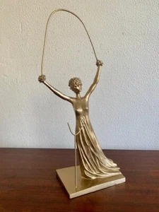 Alice in Wonderland Bronze Sculpture Salvador Dali Signed Gold Color Patina Rare - Picture 1 of 12