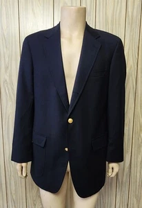 Brooks Brothers navy blazer 41R 3 button wool - Picture 1 of 10
