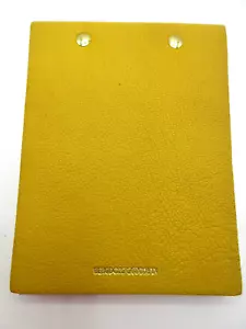 Desk Notepad 5x7" Leather Cover Refillable 250 Pages Bergdorf Goodman Yellow - Picture 1 of 4