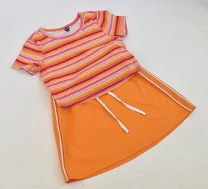 Girls Teen Wild Fable Summer Multicolor Crop Shirt Adjustable Mini Skirt Set - Picture 1 of 11