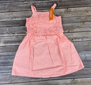 Gymboree Sleeveless Neon Striped Dress Girl Size 5T Summer Dress Casual New - Picture 1 of 9