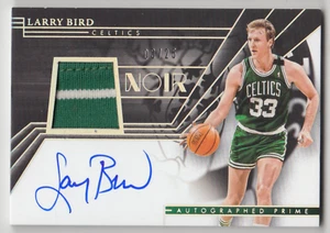 2023-24 Panini Noir Larry Bird Color Autographed Prime Gold Patch Auto 03/25 - Picture 1 of 2