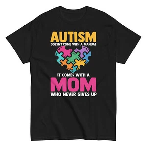 Autism Awareness T-Shirt | Doesn't Come With A Manual, It Comes With A Mom - Picture 1 of 13