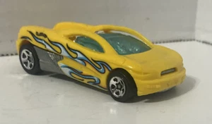 Coche deportivo Hot Wheels Mattel 2001 amarillo retrotracción vehículo coche de juguete coleccionable - Imagen 1 de 8