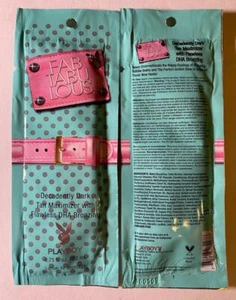 Playboy FABTABULOUS Dark Tan Maximizer Indoor Tanning Bed Lotion Packets - Picture 1 of 4