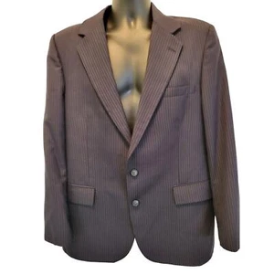 Worsted Tex For Rogers Clothes Mens Sz 44 Reg Pin Stripe 2 Button Blazer 0856 - Picture 1 of 6