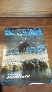 VTG Redfield Scopes Dealer Poster MULETAIL DEER YOU NEED A REDFIELD HUNTING - Picture 1 of 1