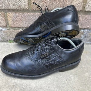 Zapatos de golf Footjoy Dryjoys para hombre de cuero negro Aquaflex buen estado talla 8 Reino Unido - Imagen 1 de 17
