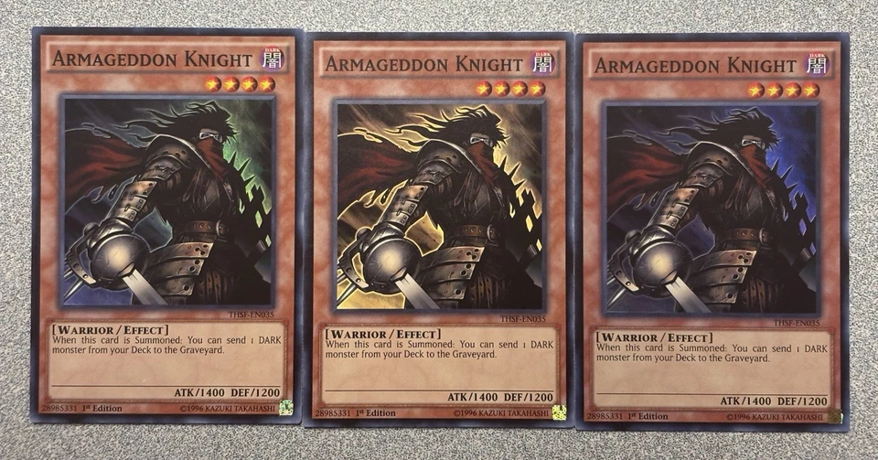 Armageddon Knight THSF-EN035 (x3) Super Rare 1st Edition NM - Image 1 of 1
