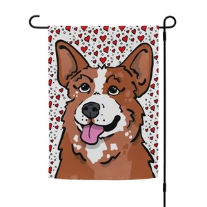 Red Heeler Australian Cattle Dog Valentinstag Garten Flagge 12 x 17 Zoll - Bild 1 von 14