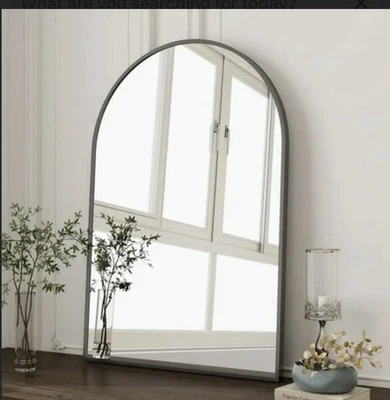 BEAUTYPEAK 20 × 30 Black Arched Mirror for Wall - Image 1 of 3