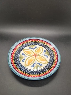Plato de aperitivo Sicily by Williams-Sonoma 6,5" borde rojo y azul Foto 1 de 4