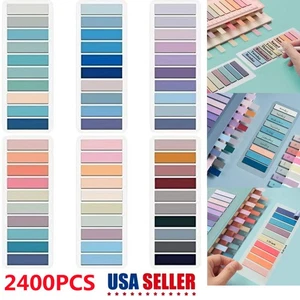 Sticky Tabs 2400 pcs Book Tabs for Page Markers Transparent Annotation supplies - Picture 1 of 16