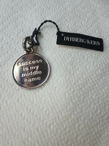 Vintage Dyrberg/Kern Silver Tone Pendant SUCCESS IS MY MIDDLE NAME PENDANT. - Picture 1 of 5