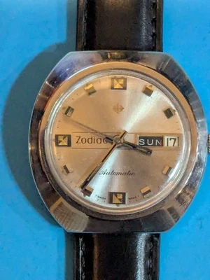 Vintage ZODIAC men's automatic watch Cal.76 17Jewels day/date swiss 1970s - Image 1 of 4