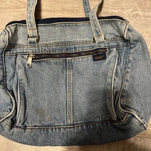 Vintage Y2K Shane Denim Schultertasche Shane Blue Jean Messenger Handtasche Reißverschluss - Bild 1 von 7