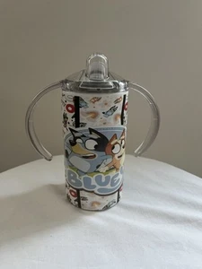 Bluey Sippy Cup 12Oz Bluey Trinkflasche Bluey Sippy Cup Wasserflasche 350ml 2 Deckel - Bild 1 von 6