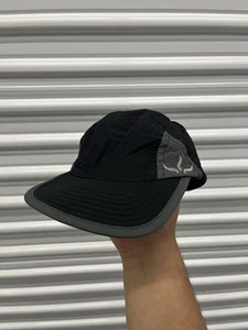 Vintage Prana 5 Panel Nylon Cap 90s Black Running Athletic Gorp Outdoor Strap - Picture 1 of 6