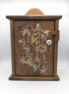 Vintage Habersham Furniture Small Hand-painted Wooden Wall Cabinet Signed 17" - Picture 1 of 6