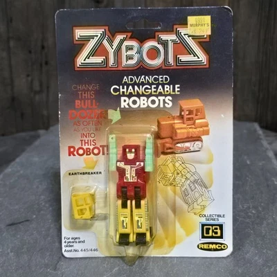 1984 Vintage Remco Zybots NOS Earthbreaker Transformer Robot Toy Original Card - Image 1 of 4
