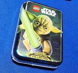 Lego Star Wars Card Tin - Yoda Series 1 - 7 Packs And Limited Edition Gold - Picture 1 of 2