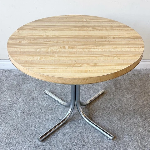 Mid Century Modern Woodgrain Laminate Dining Table Cover