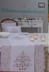 Kreuzstich RICO Heft 128 Winterwunderland für Tischdecken Kissen , Borduurzijde - Bild 1 von 11