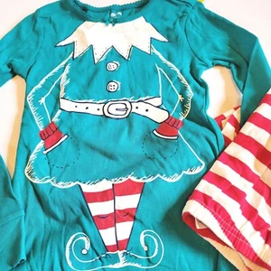 Gymboree Girl 8 Green Elf Holiday Gymmies Pajamas NWT PJs Winter - Picture 1 of 4