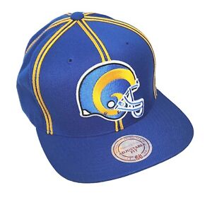 LA Rams Mitchell & Ness NFL Vintage Collection Hat Cap Snap Back Blue Gold