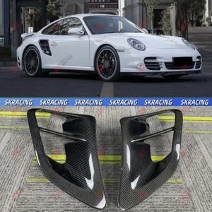 Ventilaciones laterales traseras negras brillantes/fibra de carbono para Porsche 911 997 Turbo 07-10 - Imagen 1 de 24