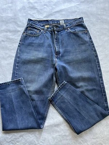 Levis 521 Jeans Vintage 90s Tapered Fit Denim Jeans Women’s 16 Short Medium Wash - Picture 1 of 9