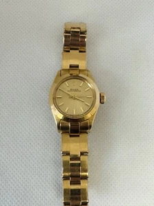 Rolex Vintage 18k Yellow Gold Ladies 25mm Oyster Perpetual 6618 Watch - Picture 1 of 5
