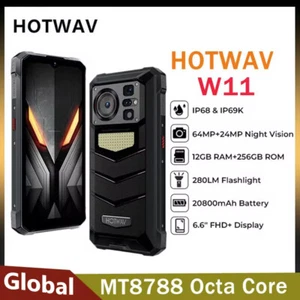 HOTWAV W11 Rugged Phone Night Vision 12GB+256GB 6.6'' FHD+ Display 64MP 20800mAh - Picture 1 of 18