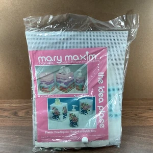 Mary Maxim Plastic Canvas FLORAL Needlepoint Bath Kit 47066 Kleenex TP Soft-Soap - Picture 1 of 15