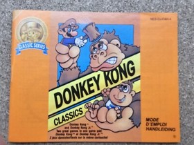 Donkey Kong Classics Nintendo NES 8-BIT MODE D'EMPLOI NOTICE-FRA/FAH-4 C9