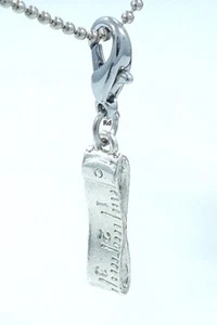 Charm Measuring Tape Sewing, Quilting SP Pewter Clip On - Picture 1 of 2