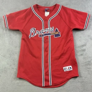 Atlanta Braves Majestic Jersey Women Red Vintage Y2K Use Measurements For Size - Picture 1 of 16