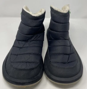 SANUK WOMEN'S BOOTS PUFF WINTER MID CHELSEA BLUE SIZE 12 - Picture 1 of 10