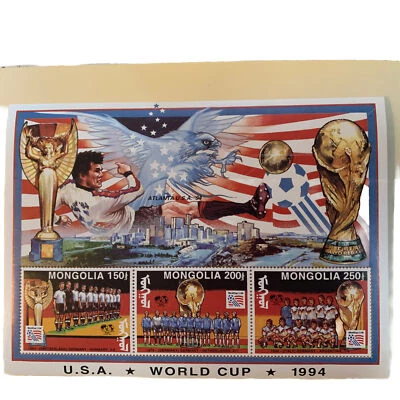 MONGOLIA Sc 2157a Stamp 1994 West Germany World Cup Soccer Souvenir Sheet MNH - Image 1 of 4