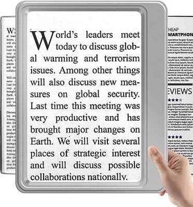 Large 5X Full Book Page Magnifying Glass for Reading Viewing Area Mag - Picture 1 of 7