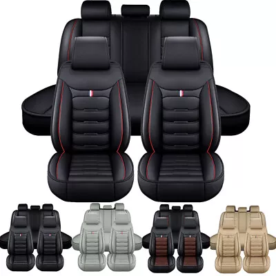 For Toyota RAV4 Front Rear Car Seat Covers 5-Seats Protector Leather Front +Rear Foto 1 de 4